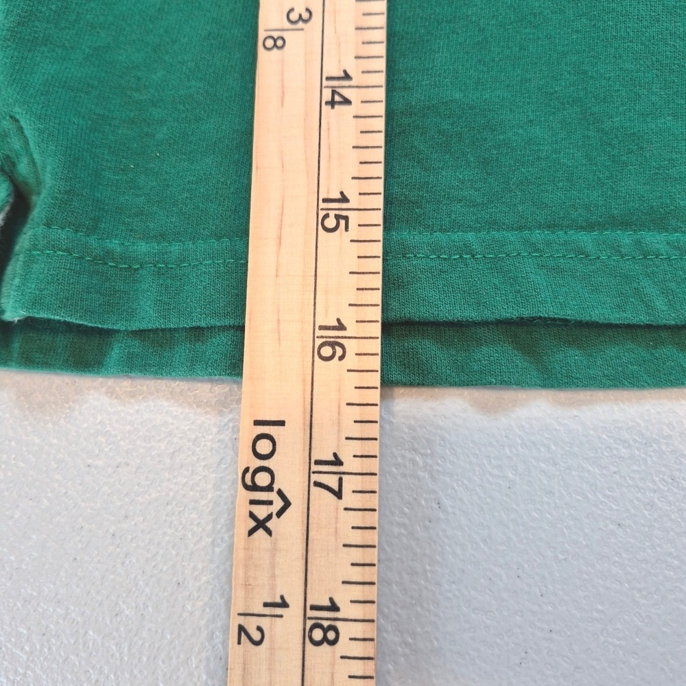 Zara Boys Rugby Polo Shirt Size 5 110 Green Stripe London Embroidered Preppy - Picture 12 of 12